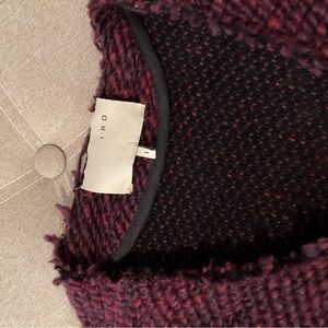 Iro burgundy wool jacket. Size1